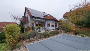Unser Garten und unsere PV-Anlage am 24. Oktober 2024