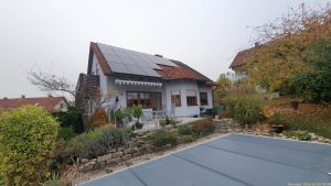 Unser Garten und unsere PV-Anlage am 26. Oktober 2024