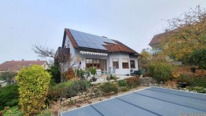 Unser Garten und unsere PV-Anlage am 28. Oktober 2024