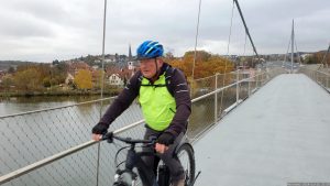 Unsere erste Fahrt auf dem Höchheimer Mainsteg am 11. November 2024