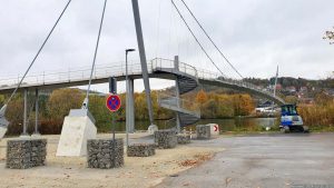 Höchheimer Mainsteg auf Veitshöchheimer Seite am 11. November 2024