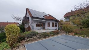 Unser Garten und unsere PV-Anlage am 13. November 2024
