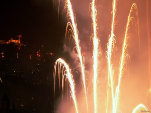 Silvesterfeuerwerk in Würzburg am Main