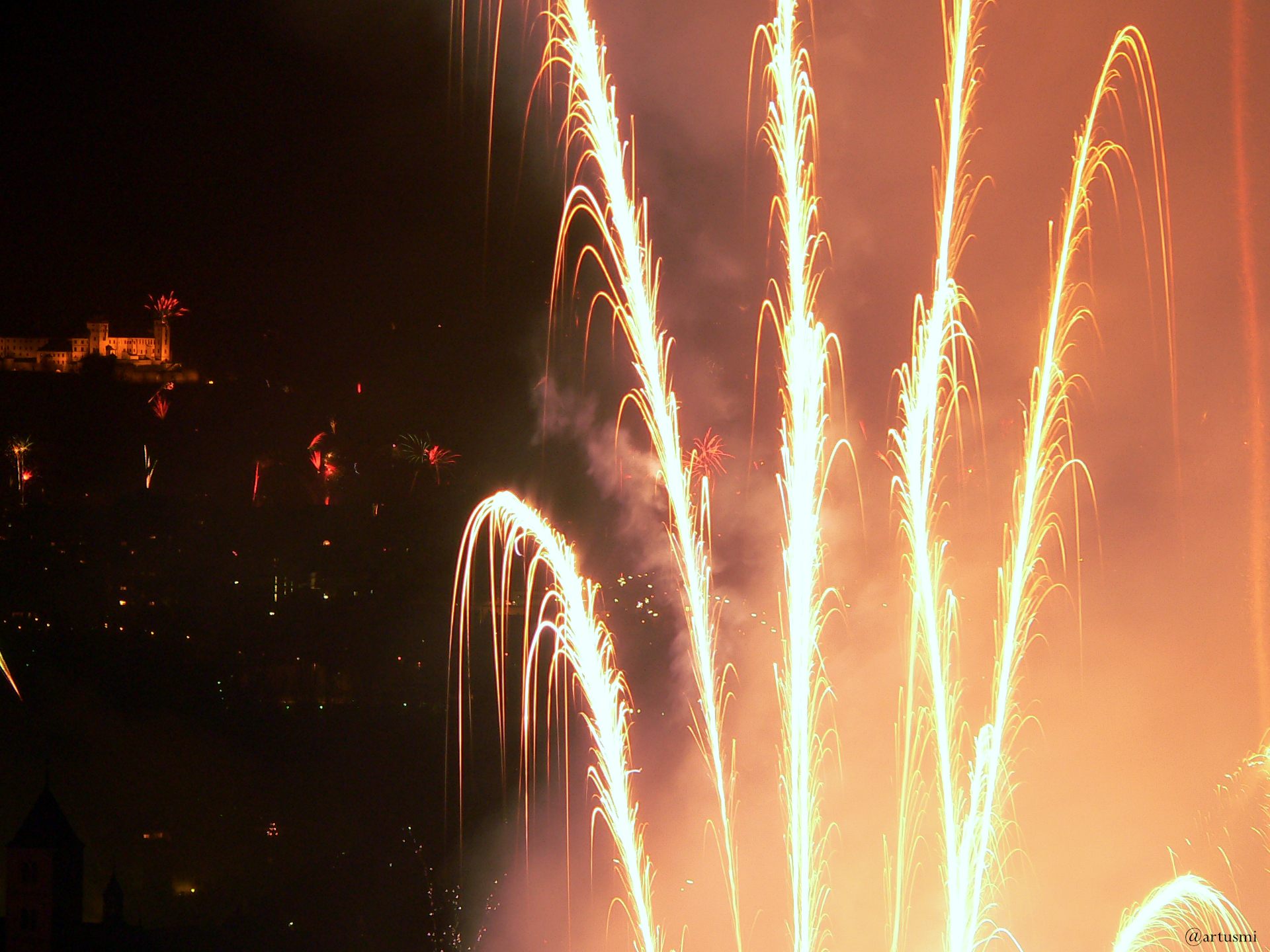 Silvesterfeuerwerk in Würzburg am Main