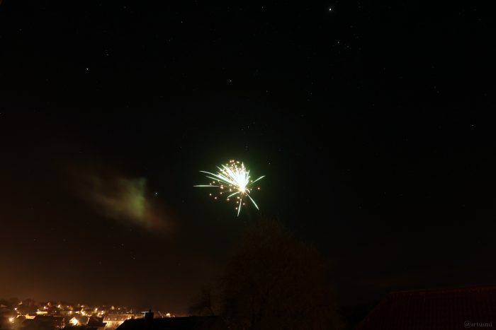 Feuerwerk in Eisingen am 31. Dezember 2024