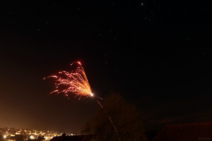 Feuerwerk in Eisingen am 31. Dezember 2024