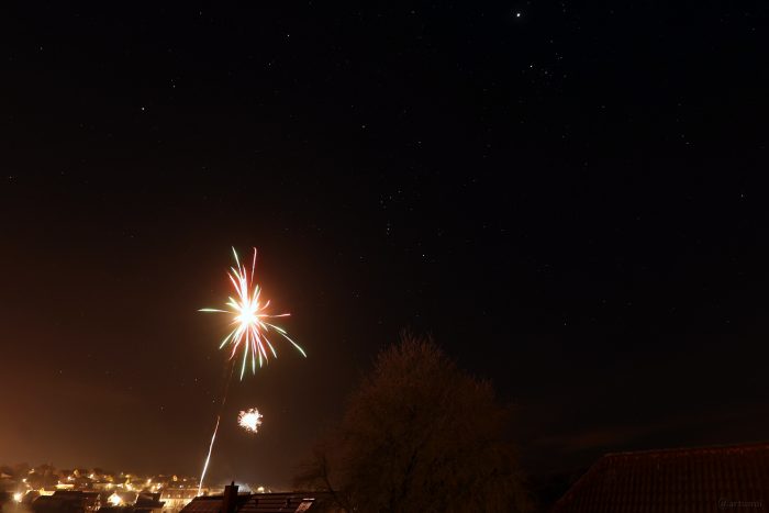 Feuerwerk in Eisingen am 31. Dezember 2024