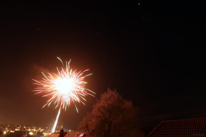 Feuerwerk in Eisingen am 31. Dezember 2024
