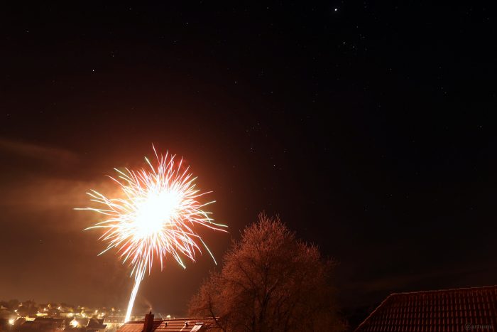 Feuerwerk in Eisingen am 31. Dezember 2024