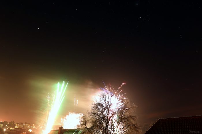 Feuerwerk in Eisingen am 1. Januar 2025