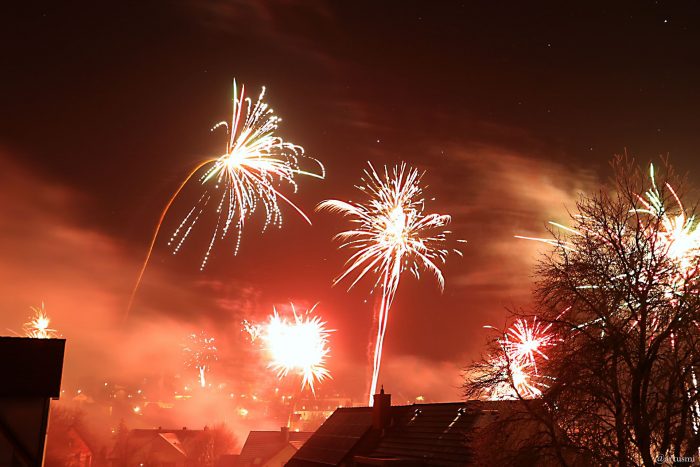 Feuerwerk in Eisingen am 1. Januar 2025