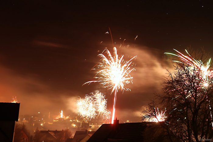Feuerwerk in Eisingen am 1. Januar 2025