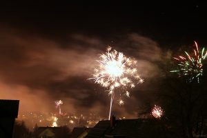 Feuerwerk in Eisingen am 1. Januar 2025