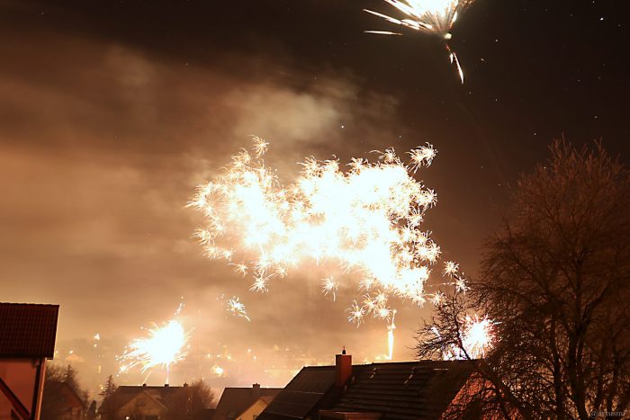 Feuerwerk in Eisingen am 1. Januar 2025