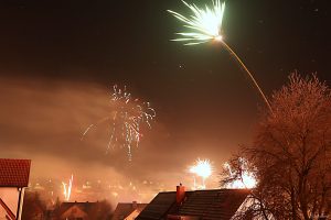 Feuerwerk in Eisingen am 1. Januar 2025