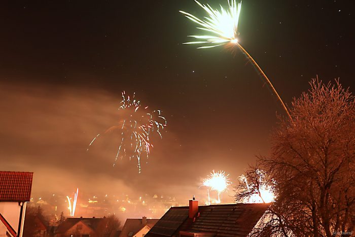 Feuerwerk in Eisingen am 1. Januar 2025