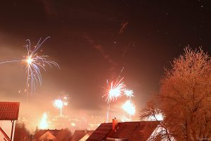 Feuerwerk in Eisingen am 1. Januar 2025