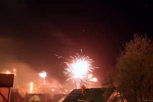 Feuerwerk in Eisingen am 1. Januar 2025