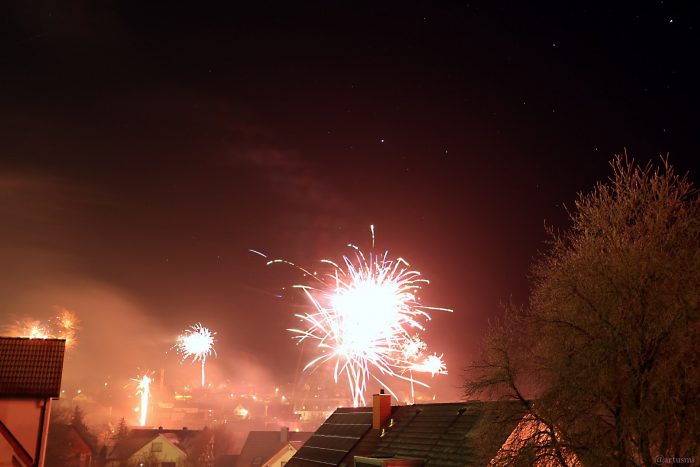 Feuerwerk in Eisingen am 1. Januar 2025
