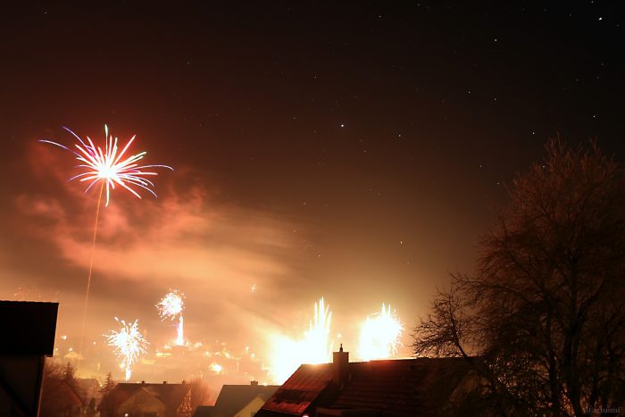 Feuerwerk in Eisingen am 1. Januar 2025