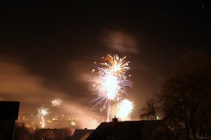 Feuerwerk in Eisingen am 1. Januar 2025