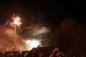 Feuerwerk in Eisingen am 1. Januar 2025