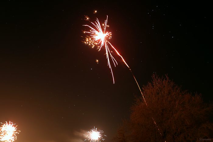 Feuerwerk in Eisingen am 1. Januar 2025