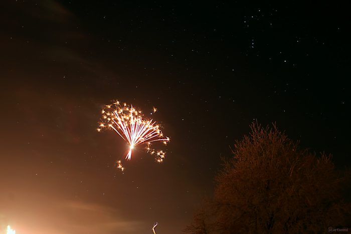 Feuerwerk in Eisingen am 1. Januar 2025