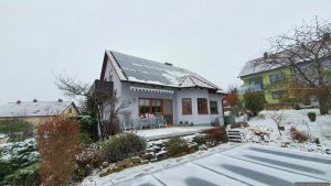 Unser Garten während des Eisregens am 5. Januar 2025