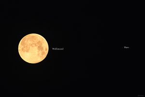 Wolfsmond und Mars am 14. Januar 2025