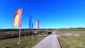 Geografischer Mittelpunkt der EU bei Gadheim am 1. Februar 2025