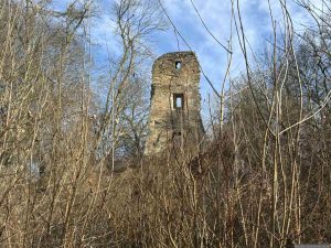 Burgruine Speckfeld am 8. Februar 2025