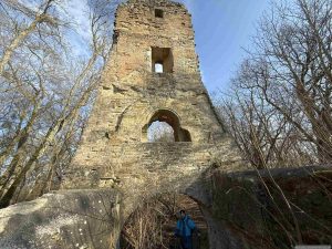 Burgruine Speckfeld am 8. Februar 2025