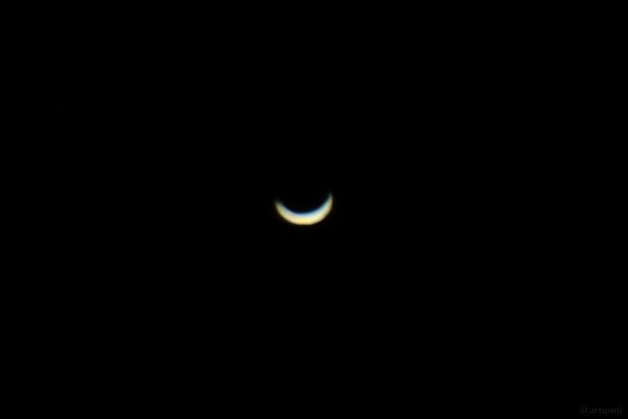 Sichel der Venus am 6. März 2025 am Westhimmel