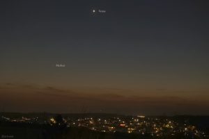 Merkur und Venus am 8. März 2025