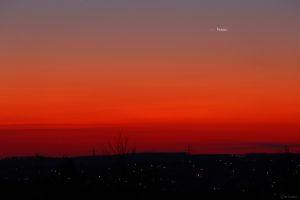 Planet Venus am 16. März 2025 am Westhimmel