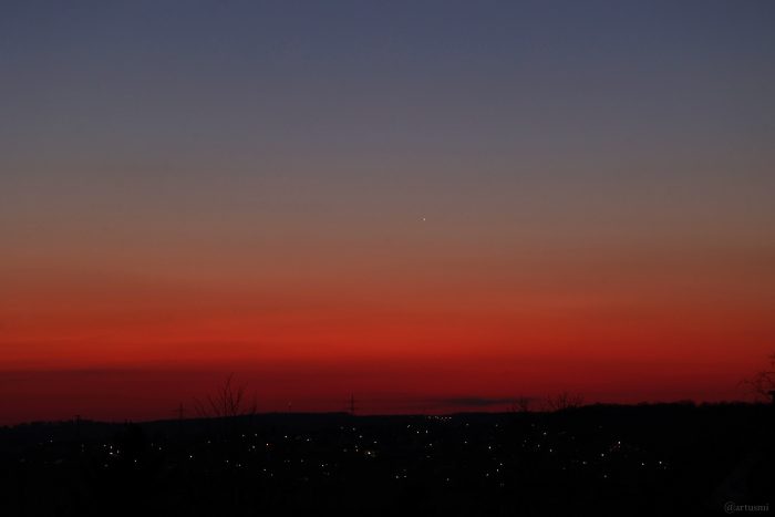 Planet Venus am 16. März 2025 am Westhimmel