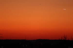 Planet Venus am 19. März 2025 am Westhimmel