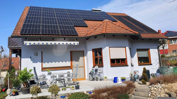 Unsere PV-Anlage am 22. März 2025