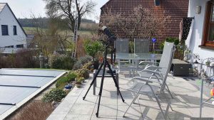 Unser Beobachtungsort in Eisingen während der partiellen Sonnenfinsternis am 29. März 2025