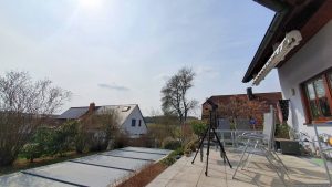 Unser Beobachtungsort in Eisingen während der partiellen Sonnenfinsternis am 29. März 2025