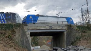 Baustelle Eisenbahnbrücke in der Ehnheimer Straße in Marktbreit am 1. April 2025