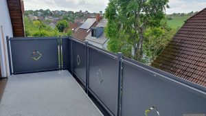 Unser neu installierter Balkon am 21. Mai 2025
