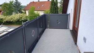 Unser neu installierter Balkon am 21. Mai 2025