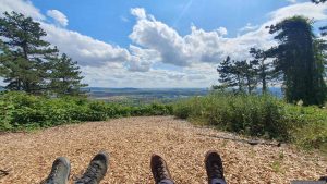 Blick vom Schwanberg auf Iphofen