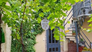 Innenhof des Gasthauses Winzerstube in Rödelsee am 23. Juli 2025