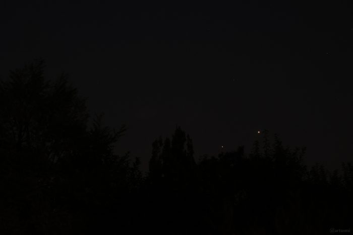 Jupiter und Venus am frühen Morgen des 10. August 2025