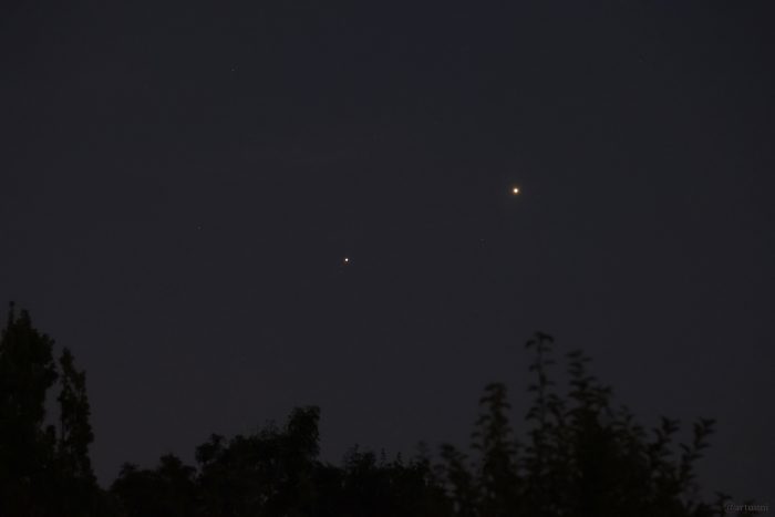 Jupiter und Venus am frühen Morgen des 10. August 2025