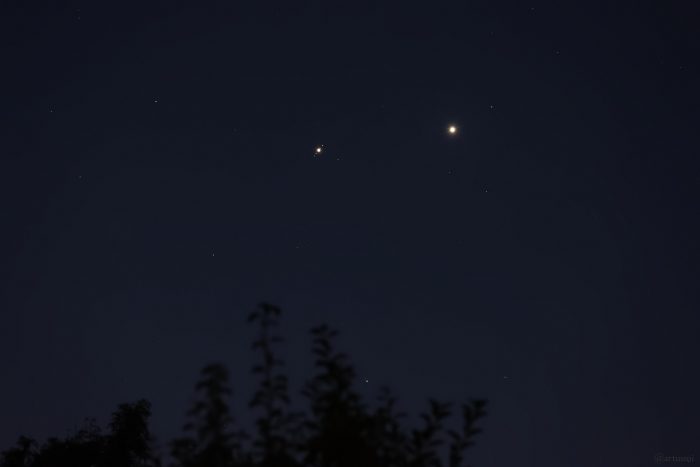 Jupiter und Venus am frühen Morgen des 11. August 2025