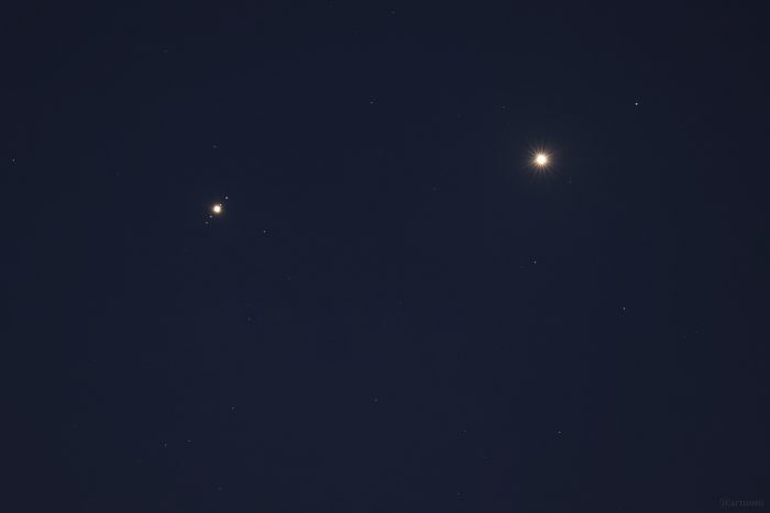 Jupiter und Venus am frühen Morgen des 11. August 2025